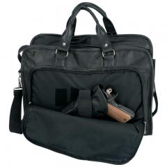 Embassy™ Solid Genuine Leather Portfolio/Briefcase with Gun Holster